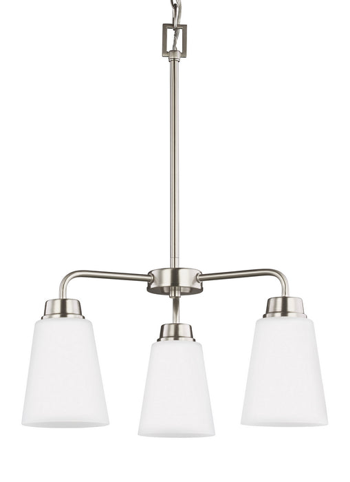 Myhouse Lighting Generation Lighting - 3115203EN3-962 - Three Light Chandelier - Kerrville - Brushed Nickel