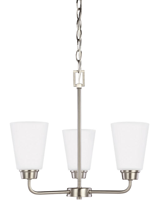 Myhouse Lighting Generation Lighting - 3115203EN3-962 - Three Light Chandelier - Kerrville - Brushed Nickel