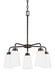 Myhouse Lighting Generation Lighting - 3115205EN3-710 - Five Light Chandelier - Kerrville - Bronze