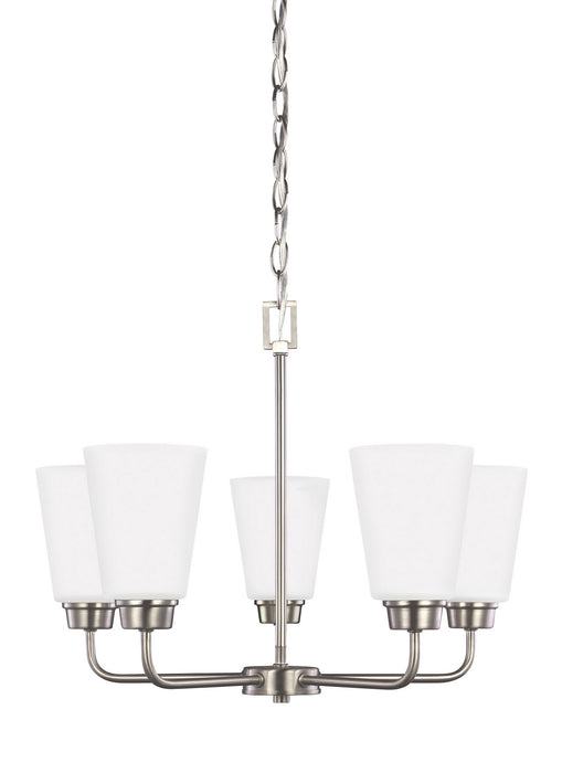 Myhouse Lighting Generation Lighting - 3115205EN3-962 - Five Light Chandelier - Kerrville - Brushed Nickel