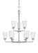 Myhouse Lighting Generation Lighting - 3115209-962 - Nine Light Chandelier - Kerrville - Brushed Nickel