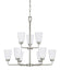 Myhouse Lighting Generation Lighting - 3115209EN3-962 - Nine Light Chandelier - Kerrville - Brushed Nickel