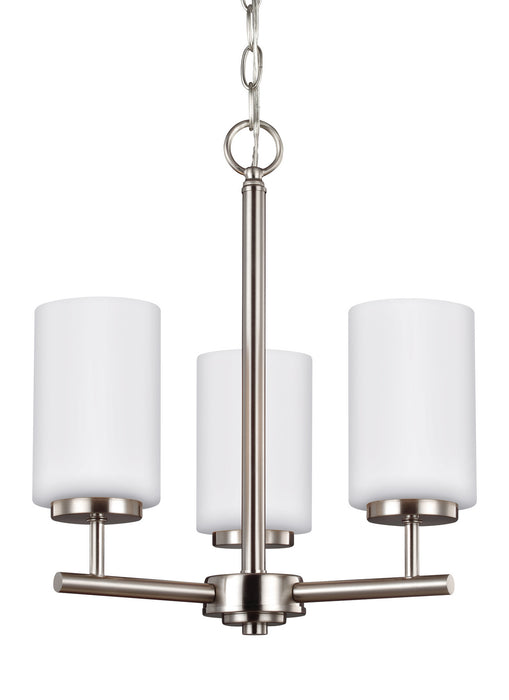 Myhouse Lighting Generation Lighting - 31160-962 - Three Light Chandelier - Oslo - Brushed Nickel