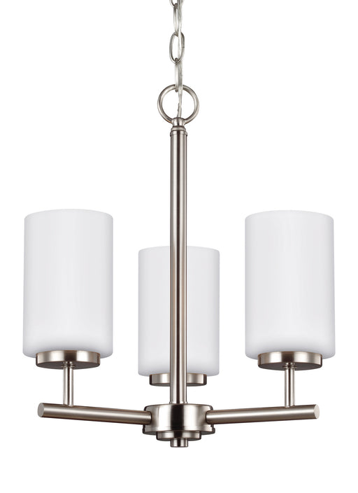 Myhouse Lighting Generation Lighting - 31160-962 - Three Light Chandelier - Oslo - Brushed Nickel