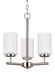 Myhouse Lighting Generation Lighting - 31160-962 - Three Light Chandelier - Oslo - Brushed Nickel