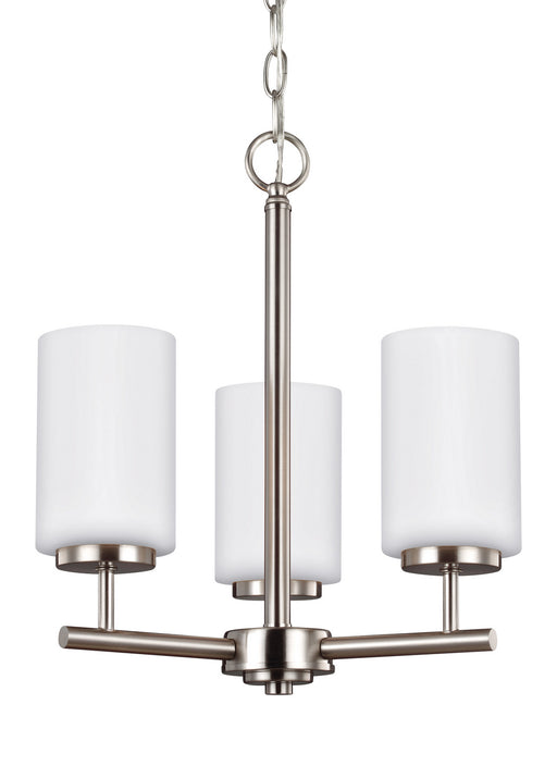 Myhouse Lighting Generation Lighting - 31160EN3-962 - Three Light Chandelier - Oslo - Brushed Nickel