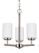 Myhouse Lighting Generation Lighting - 31160EN3-962 - Three Light Chandelier - Oslo - Brushed Nickel