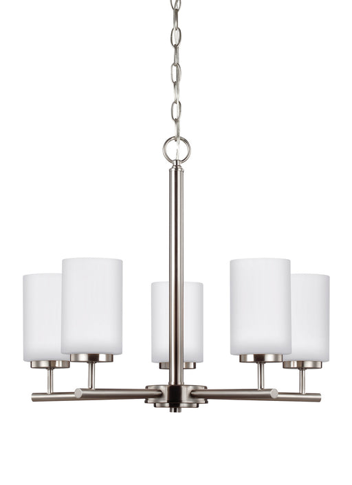 Myhouse Lighting Generation Lighting - 31161-962 - Five Light Chandelier - Oslo - Brushed Nickel