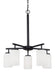 Myhouse Lighting Generation Lighting - 31161EN3-112 - Five Light Chandelier - Oslo - Midnight Black