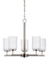 Myhouse Lighting Generation Lighting - 31161EN3-962 - Five Light Chandelier - Oslo - Brushed Nickel