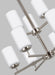 Myhouse Lighting Generation Lighting - 31162-962 - Nine Light Chandelier - Oslo - Brushed Nickel