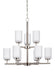 Myhouse Lighting Generation Lighting - 31162EN3-962 - Nine Light Chandelier - Oslo - Brushed Nickel