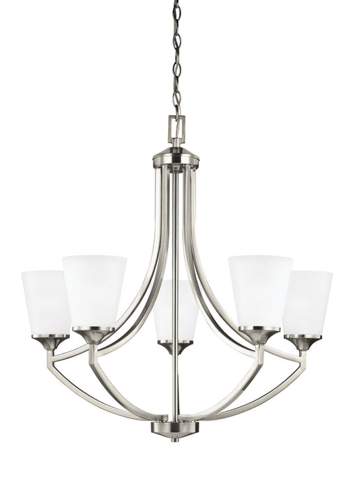 Myhouse Lighting Generation Lighting - 3124505EN3-962 - Five Light Chandelier - Hanford - Brushed Nickel