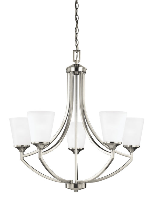 Myhouse Lighting Generation Lighting - 3124505EN3-962 - Five Light Chandelier - Hanford - Brushed Nickel