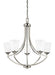 Myhouse Lighting Generation Lighting - 3124505EN3-962 - Five Light Chandelier - Hanford - Brushed Nickel