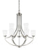 Myhouse Lighting Generation Lighting - 3124509EN3-962 - Nine Light Chandelier - Hanford - Brushed Nickel