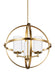 Myhouse Lighting Generation Lighting - 3124603-848 - Three Light Chandelier - Alturas - Satin Brass