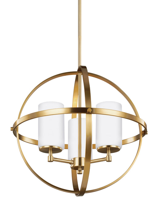 Myhouse Lighting Generation Lighting - 3124603EN3-848 - Three Light Chandelier - Alturas - Satin Brass