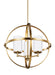 Myhouse Lighting Generation Lighting - 3124603EN3-848 - Three Light Chandelier - Alturas - Satin Brass