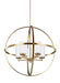 Myhouse Lighting Generation Lighting - 3124605EN3-848 - Five Light Chandelier - Alturas - Satin Brass