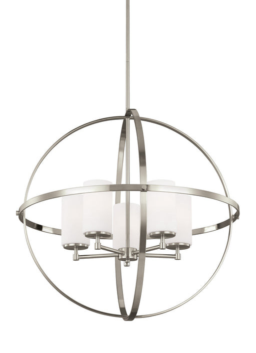 Myhouse Lighting Generation Lighting - 3124605EN3-962 - Five Light Chandelier - Alturas - Brushed Nickel