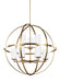 Myhouse Lighting Generation Lighting - 3124609-848 - Nine Light Chandelier - Alturas - Satin Brass