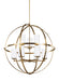 Myhouse Lighting Generation Lighting - 3124609EN3-848 - Nine Light Chandelier - Alturas - Satin Brass