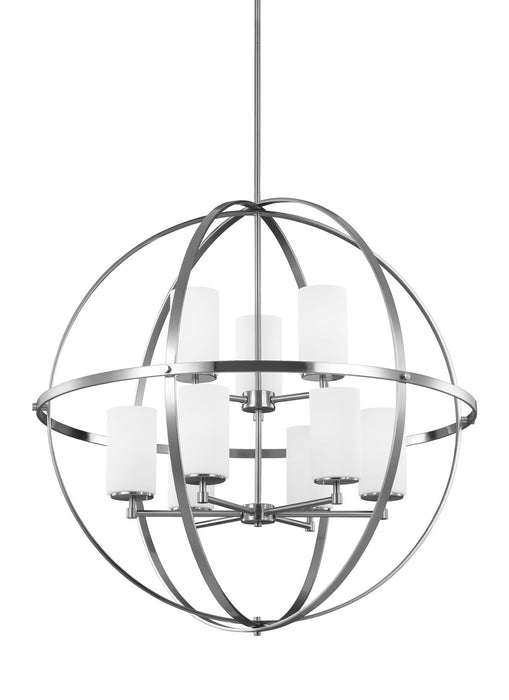 Myhouse Lighting Generation Lighting - 3124609EN3-962 - Nine Light Chandelier - Alturas - Brushed Nickel