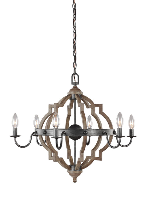 Myhouse Lighting Generation Lighting - 3124906-846 - Six Light Chandelier - Socorro - Stardust