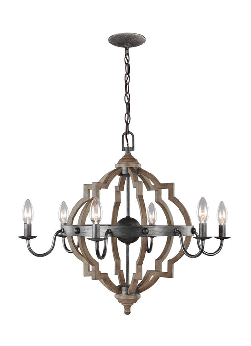 Myhouse Lighting Generation Lighting - 3124906EN-846 - Six Light Chandelier - Socorro - Stardust