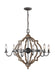 Myhouse Lighting Generation Lighting - 3124906EN-846 - Six Light Chandelier - Socorro - Stardust