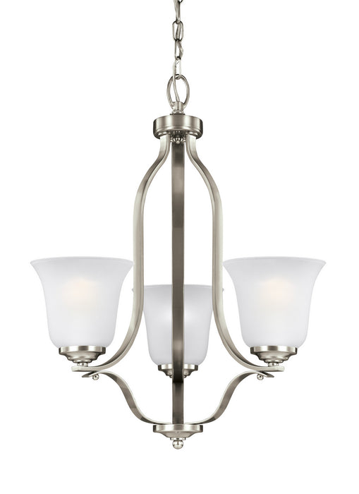 Myhouse Lighting Generation Lighting - 3139003EN3-962 - Three Light Chandelier - Emmons - Brushed Nickel