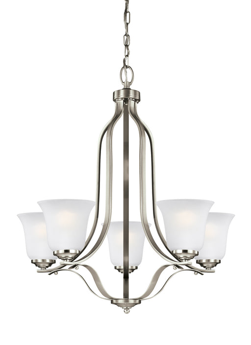 Myhouse Lighting Generation Lighting - 3139005-962 - Five Light Chandelier - Emmons - Brushed Nickel