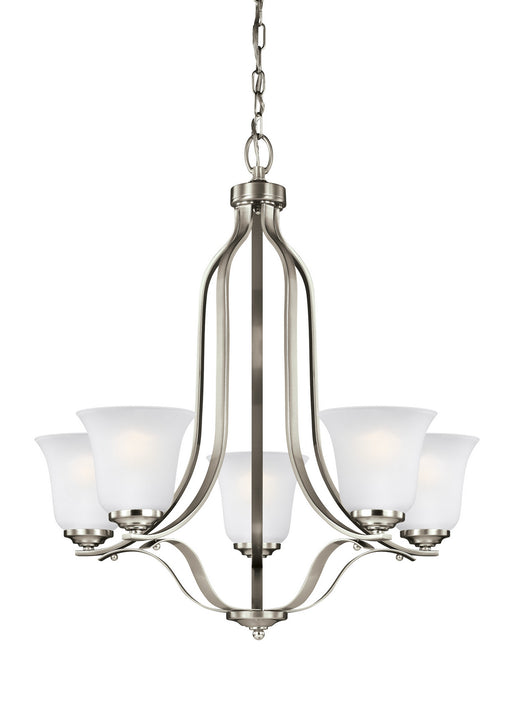 Myhouse Lighting Generation Lighting - 3139005EN3-962 - Five Light Chandelier - Emmons - Brushed Nickel