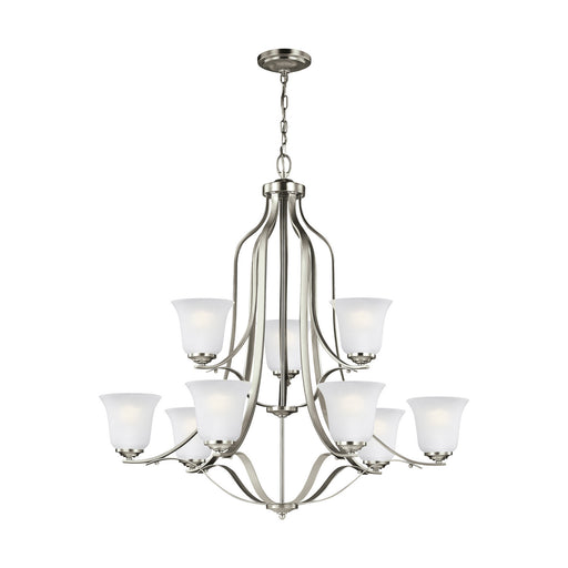 Myhouse Lighting Generation Lighting - 3139009-962 - Nine Light Chandelier - Emmons - Brushed Nickel