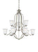 Myhouse Lighting Generation Lighting - 3139009EN3-962 - Nine Light Chandelier - Emmons - Brushed Nickel