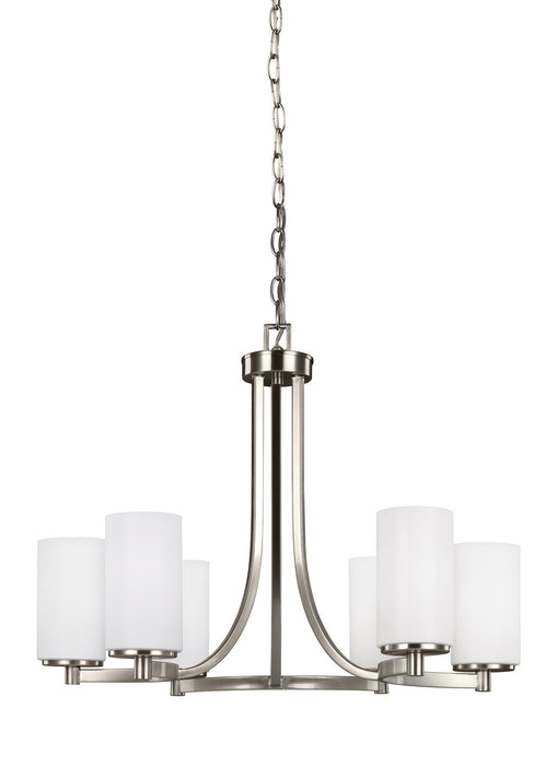 Myhouse Lighting Generation Lighting - 3139106-962 - Six Light Chandelier - Hettinger - Brushed Nickel