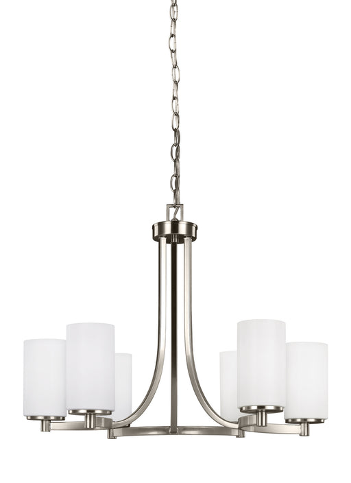 Myhouse Lighting Generation Lighting - 3139106-962 - Six Light Chandelier - Hettinger - Brushed Nickel