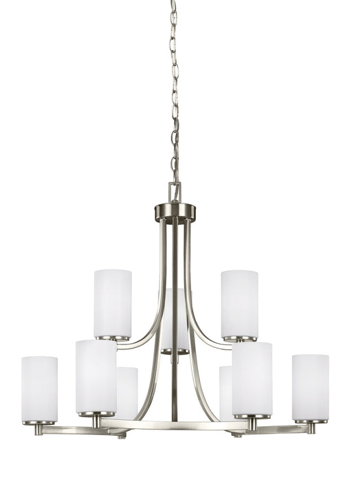 Myhouse Lighting Generation Lighting - 3139109-962 - Nine Light Chandelier - Hettinger - Brushed Nickel