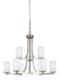 Myhouse Lighting Generation Lighting - 3139109-962 - Nine Light Chandelier - Hettinger - Brushed Nickel