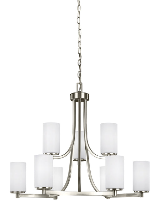 Myhouse Lighting Generation Lighting - 3139109EN3-962 - Nine Light Chandelier - Hettinger - Brushed Nickel