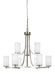 Myhouse Lighting Generation Lighting - 3139109EN3-962 - Nine Light Chandelier - Hettinger - Brushed Nickel