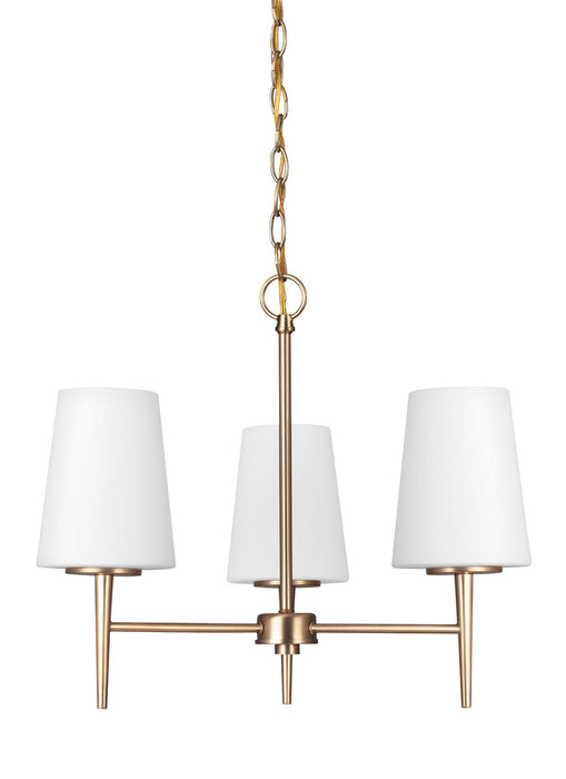 Myhouse Lighting Generation Lighting - 3140403EN3-848 - Three Light Chandelier - Driscoll - Satin Brass