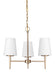 Myhouse Lighting Generation Lighting - 3140403EN3-848 - Three Light Chandelier - Driscoll - Satin Brass