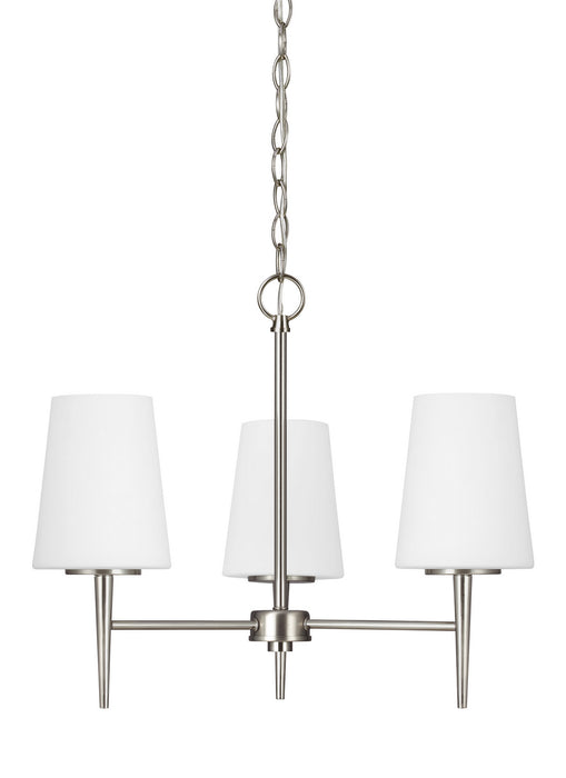 Myhouse Lighting Generation Lighting - 3140403EN3-962 - Three Light Chandelier - Driscoll - Brushed Nickel