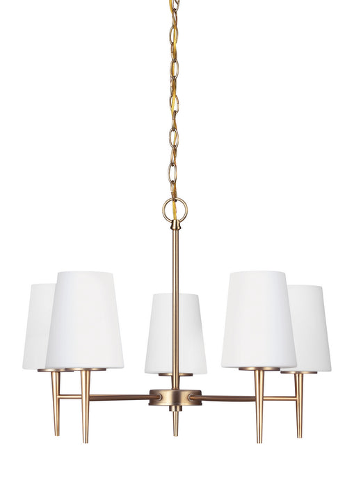 Myhouse Lighting Generation Lighting - 3140405EN3-848 - Five Light Chandelier - Driscoll - Satin Brass