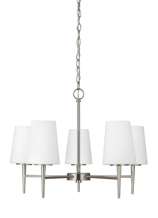 Myhouse Lighting Generation Lighting - 3140405EN3-962 - Five Light Chandelier - Driscoll - Brushed Nickel