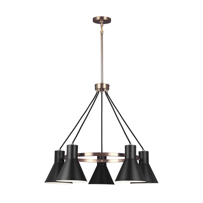 Myhouse Lighting Generation Lighting - 3141305-848 - Five Light Chandelier - Towner - Satin Brass