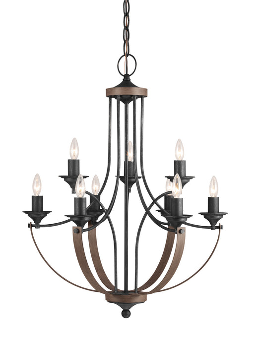 Myhouse Lighting Generation Lighting - 3280409EN-846 - Nine Light Chandelier - Corbeille - Stardust