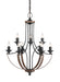 Myhouse Lighting Generation Lighting - 3280409EN-846 - Nine Light Chandelier - Corbeille - Stardust